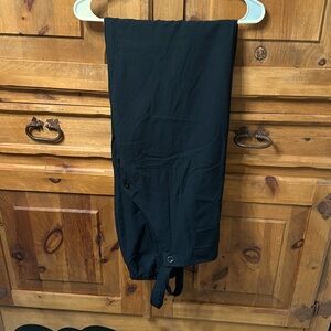 Black summer light weight gardening beach overalls xl nwot